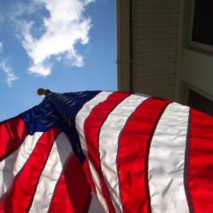 Morning Sun, American Flag Morning Sun, American Flag