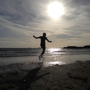 Skim Boarding at sunset Skim Boarding at sunset