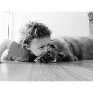 A girl and her golden A girl and her golden