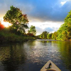 Kayaking @ sunset Kayaking @ sunset