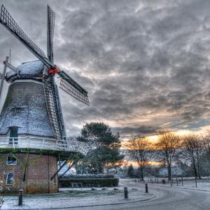 Dutchmill in the wintermorning Dutchmill in the wintermorning