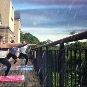 Yoga in the rain Yoga in the rain