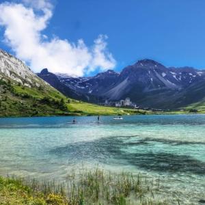 Avis de canicule, lac de Tignes Avis de canicule, lac de Tignes