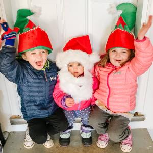 Santa and her elves Santa and her elves