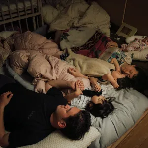 A Japanese family's daily life at night A Japanese family's daily life at night