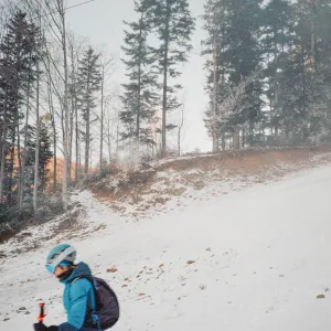 First ski run 2024. First ski run 2024.