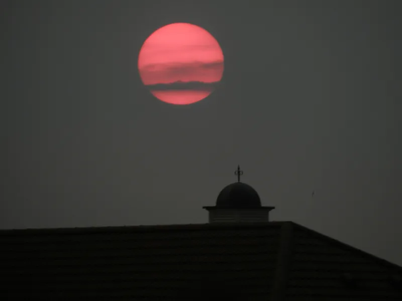 Sunset over my village Sunset over my village