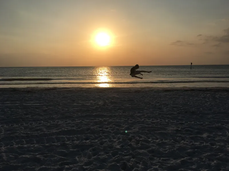 Celebrating the sunset Celebrating the sunset