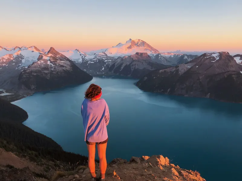 Sunset after a long day of hiking at Lake Garibaldi in British Columbia Sunset after a long day of hiking at Lake Garibaldi in British Columbia