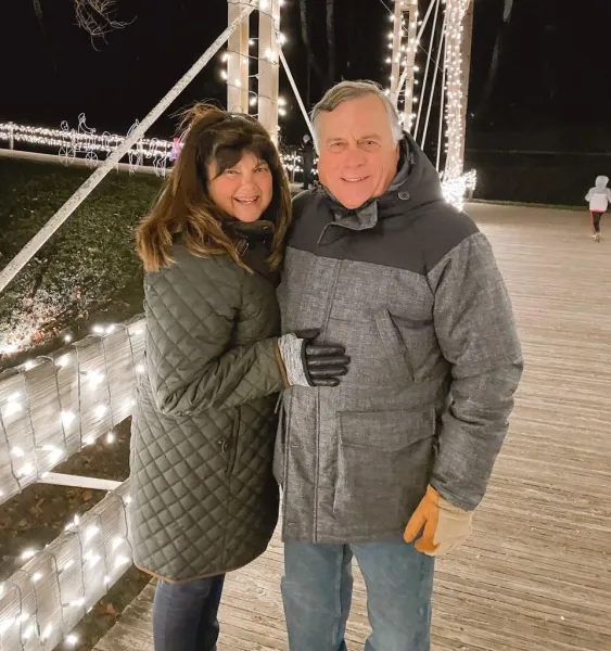 Enjoying Christmas lights Enjoying Christmas lights