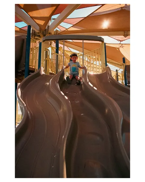 Little Kid, Big Slide Little Kid, Big Slide