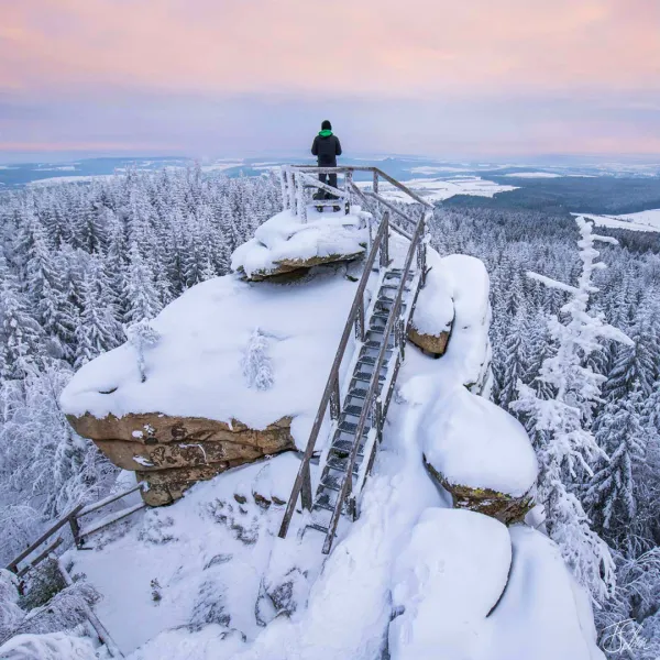 Viewpoint in the Fichtelmountains, Bavaria, Germany Viewpoint in the Fichtelmountains, Bavaria, Germany