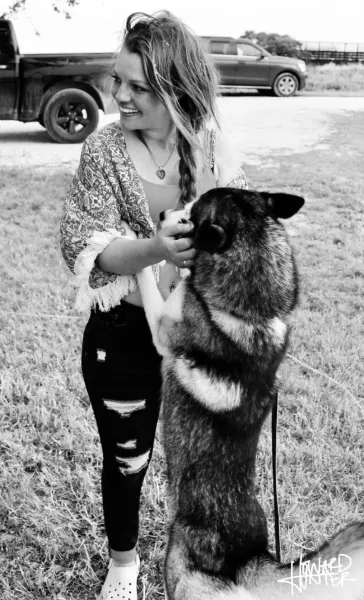 Brooke and her bestie Loki!