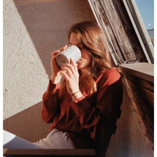Morning coffee at the office