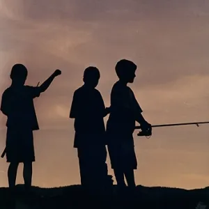 Three Boys Fishing