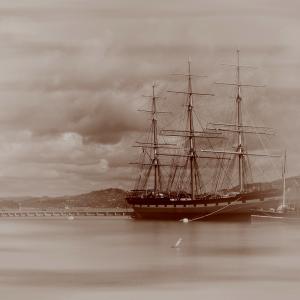 Tall Ship In The Mist
