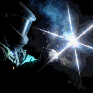Welder with a Flare