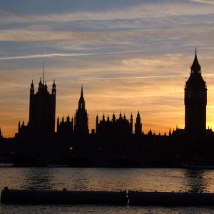 London dusk skyline