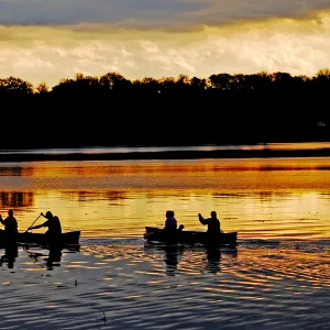Canoes on the Potomac Riv