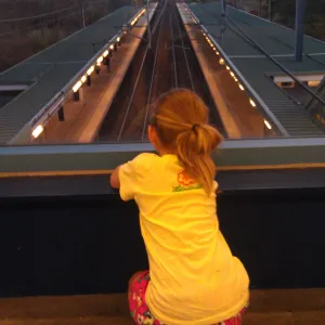 Waiting for Papa's train
