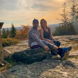 Family hiking day 