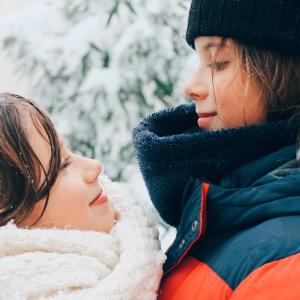 Bro & Sis under the snow