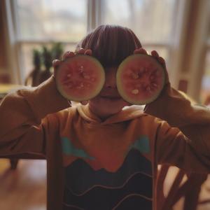 The last of our homegrown watermelons 