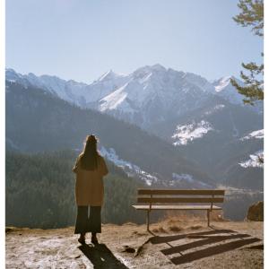 Walk through the beautiful forest in Flims, Switzerland.