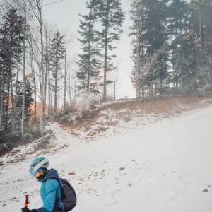 First ski run 2024.