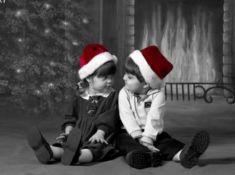 Twin bond at Christmas