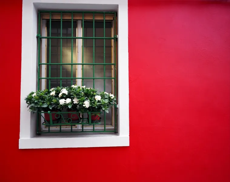 Red Wall Burano, Italy