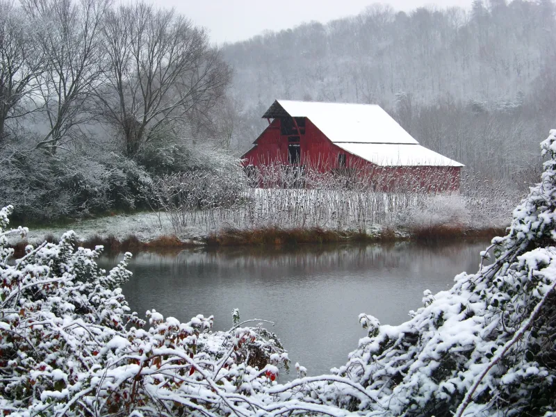 Winter Barn