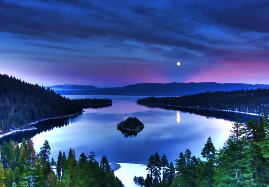 Full Moon at Emerald Bay