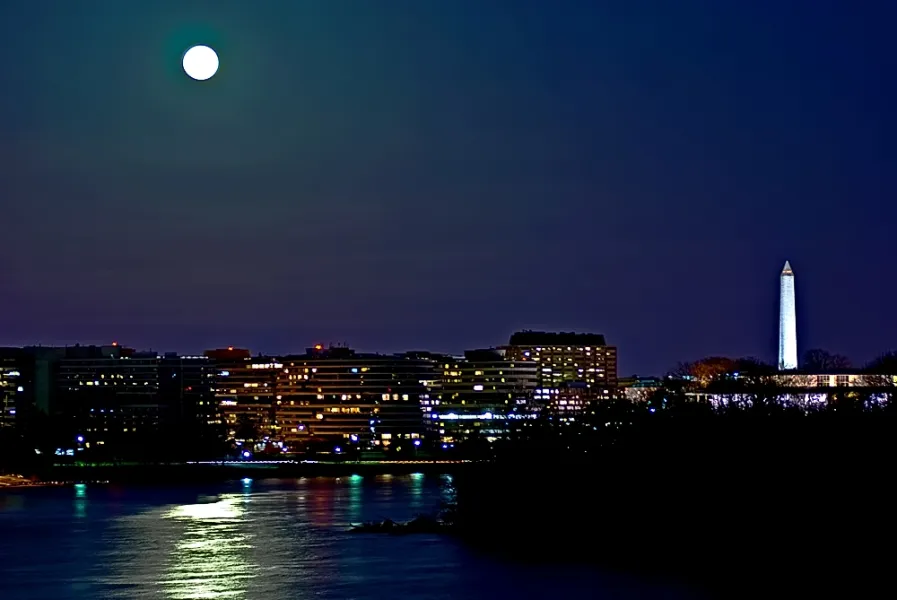 Moon over the Potomac