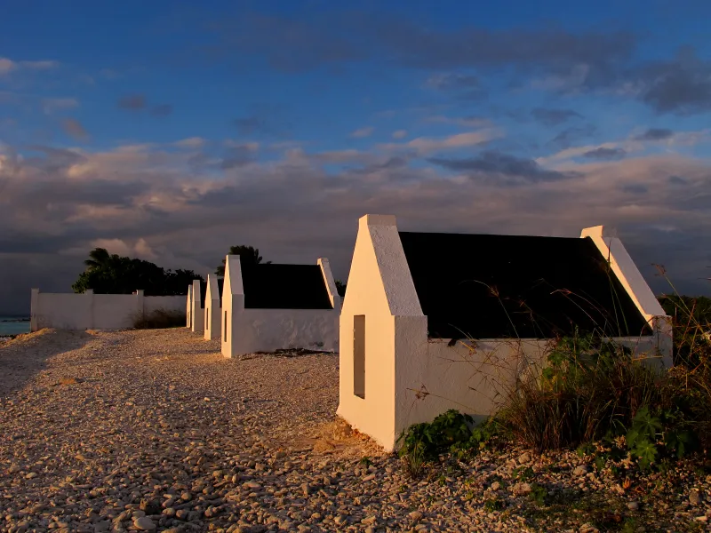 White Slave Huts at Sunse