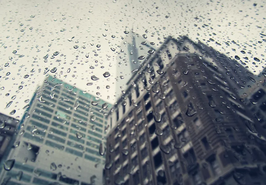 Rain in the city