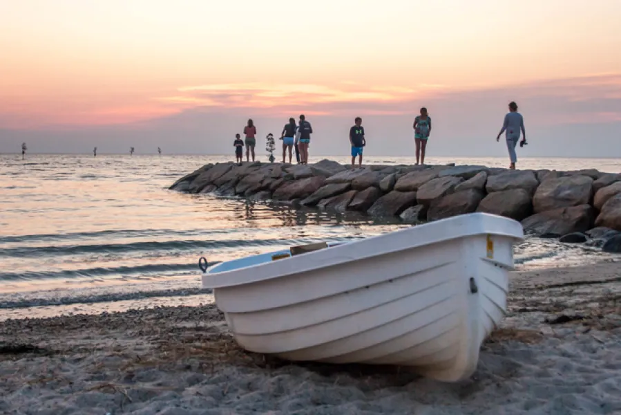 On the Jetty at Sunset