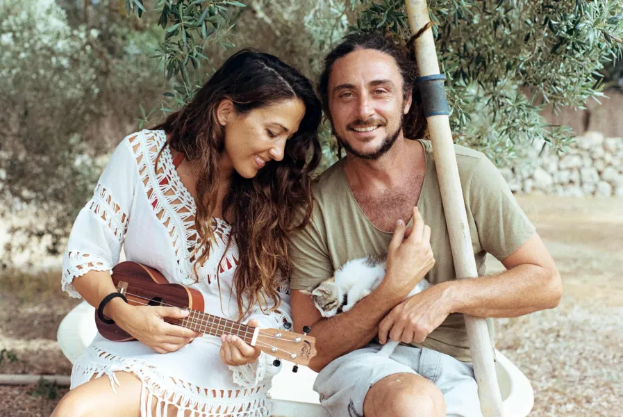 Con amigos en Mallorca