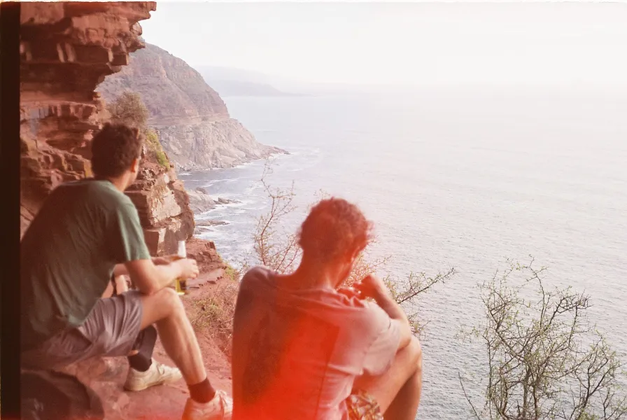 Enjoying the beautiful sunset at Chapman’s Peak