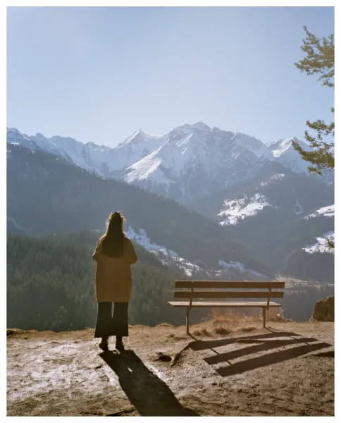Walk through the beautiful forest in Flims, Switzerland.