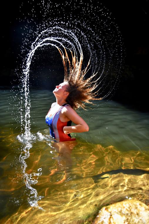 Wet Hair Flip summervibes