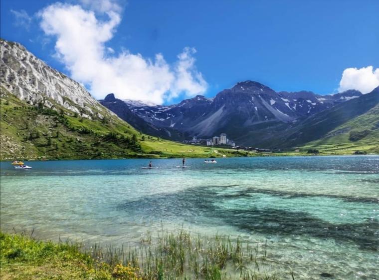 Avis de canicule, lac de Tignes 