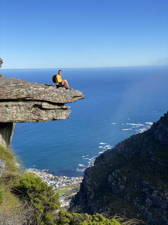 1060m high table mountain hike in Cape Town 