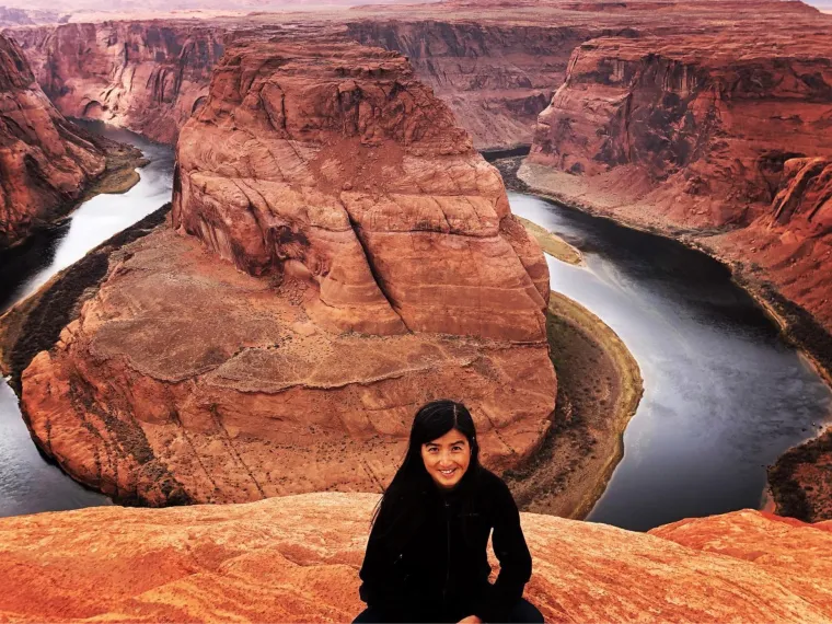 All smiles during my first time to #horseshoebend