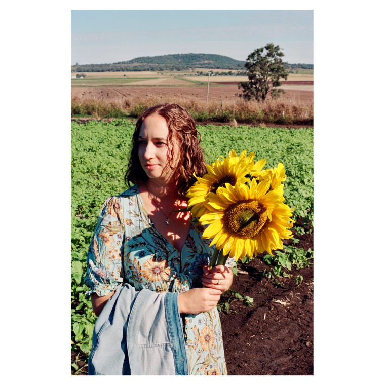 Just a girl with some flowers