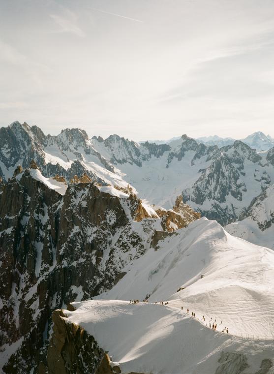 Sunrise across Aguille du Midi 