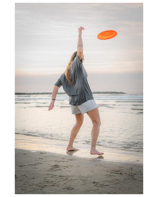 Girl with a frisbee 