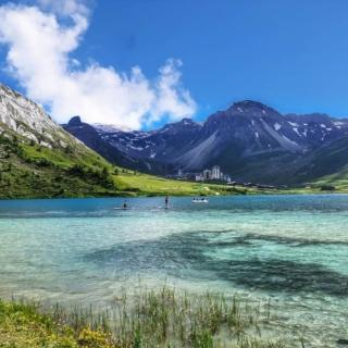 Avis de canicule, lac de Tignes 