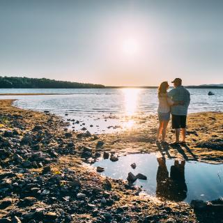 Sunset by the River