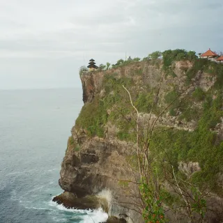 Waves Crashing against the cliffs of Uluwatu Temple